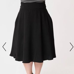 New w/Tags! Unique Vintage Black Swing Skirt 3XL